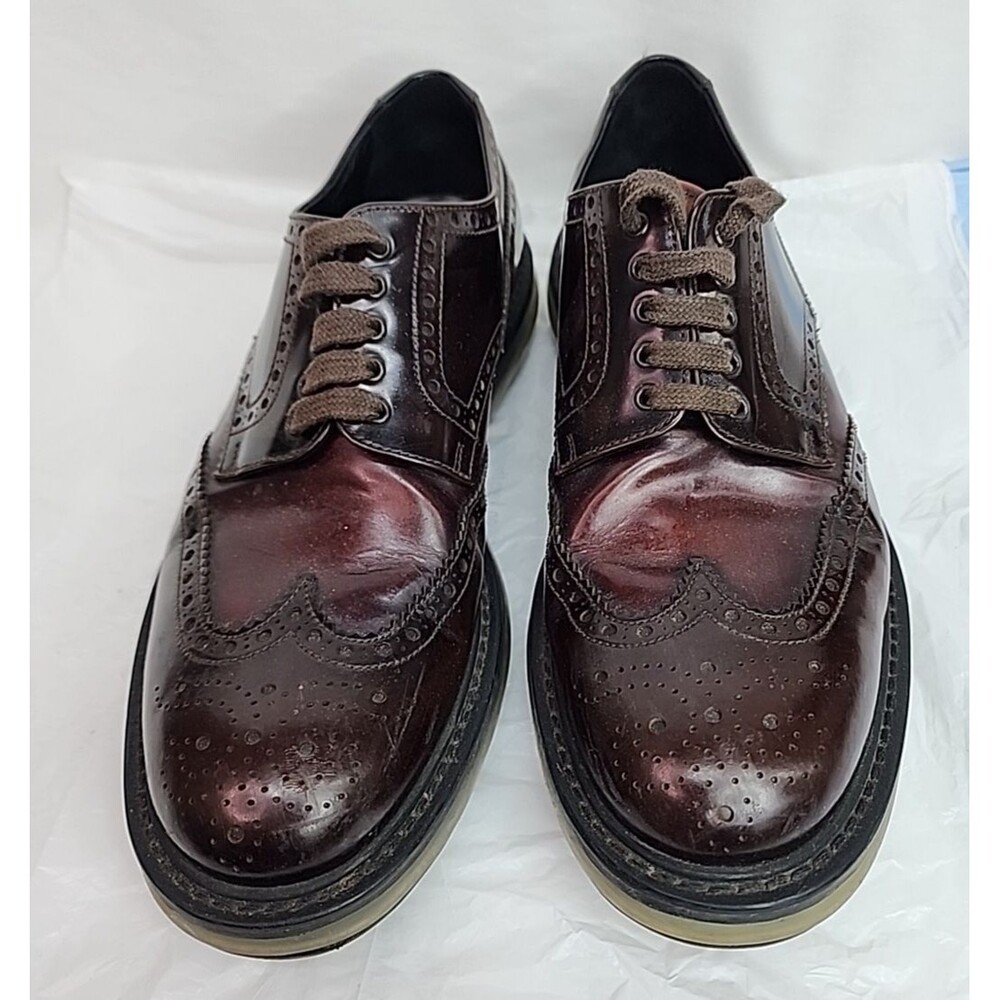 Mens Prada Dress Shoes 2EE098 Air Sole Wingtip  Sz 8.5 (9.5 US Sz) Made In Italy